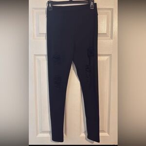 White Birch Black Leggings